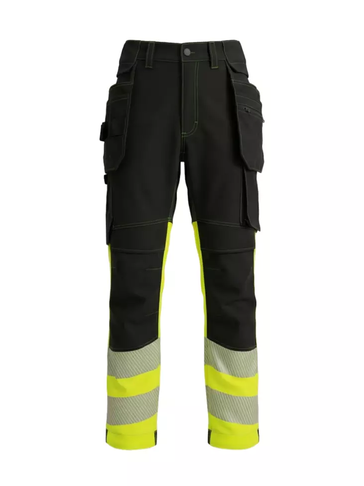 Bosafety stretch-housut riipputaskuilla COMBOPLUS Hi-vis luokka 1 - Huomiohousut - TR-COMBOPLUS-C1 - 1