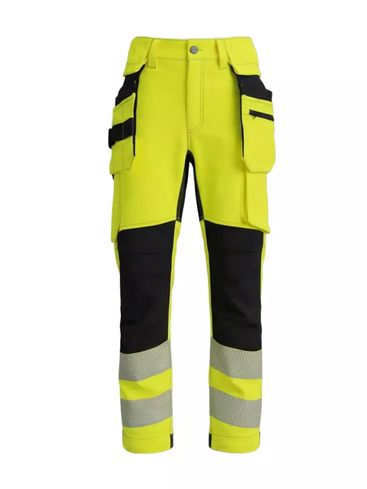 Bosafety stretch-housut riipputaskuilla COMBOPLUS Hi-vis luokka 2 - Huomiohousut - TR-COMBOPLUS-C2 - 1