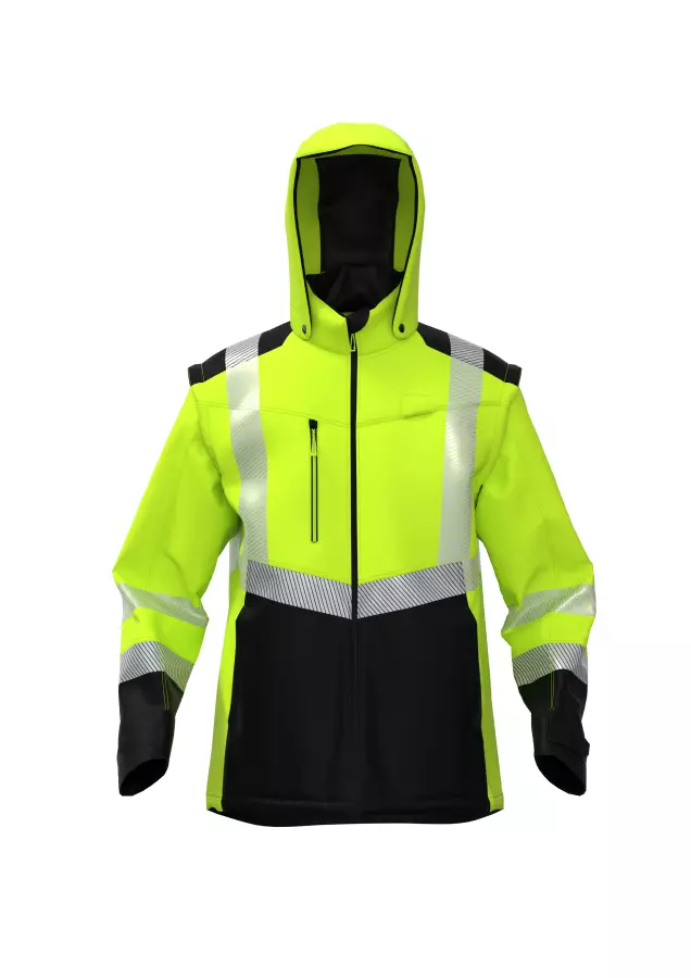 Bosafety Transformer softshell-takki irrotettavilla hihoilla Lk. 2 - Huomiotakit - JK-TRANSFORMER - 1